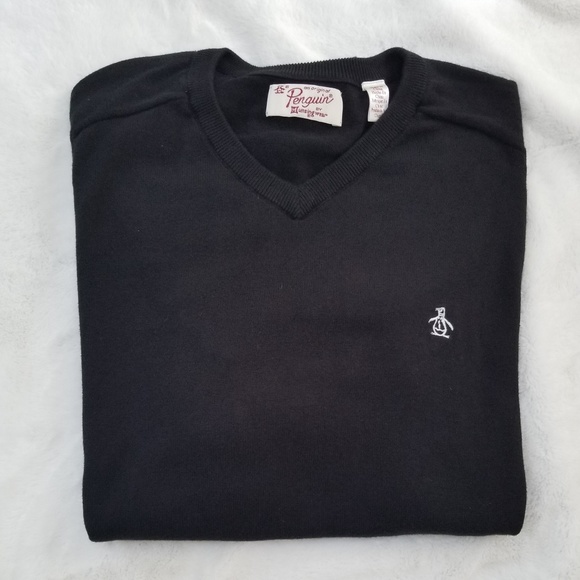 Original Penguin Other - Men's Original Penguin Black V-Neck Sweater, Large